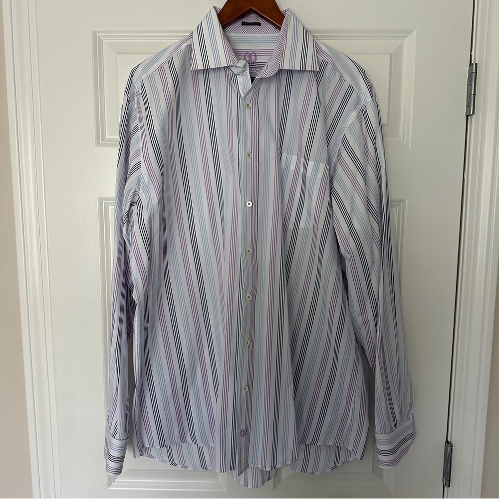 Bugatchi Uomo Striped Classic Fit Button Up Shirt